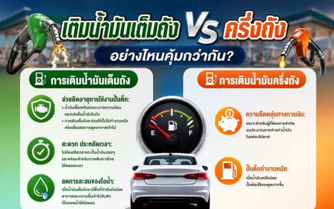 เติมน้ำมันเต็มถัง vs ครึ่งถัง อย่างไหนคุ้มกว่ากัน