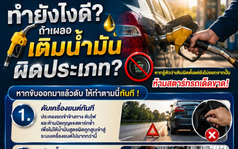 ทำยังไงดี ถ้าเผลอเติมน้ำมันผิดประเภท