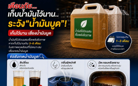เตือนภัย...เก็บน้ำมันไว้นาน..ระวัง"น้ำมันบูด"