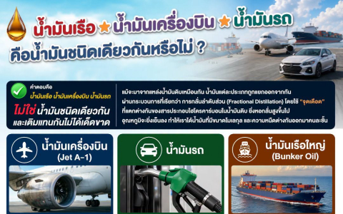 น้ำมันเรือ น้ำมันเครื่องบิน น้ำมันรถ คือน้ำมันเดียวกันจริงหรือไม่