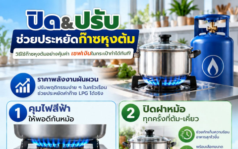 ปิด&ปรับ ช่วยประหยัดก๊าซหุงต้ม