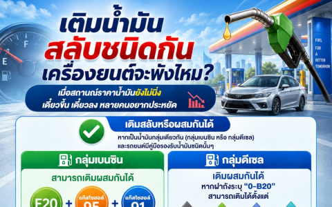 เติมน้ำมันสลับไปมา รถจะพังไหม