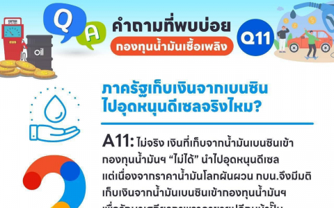 ภาครัฐเก็บเงินจากเบนซิน ไปอุดหนุนดีเซลจริงไหม