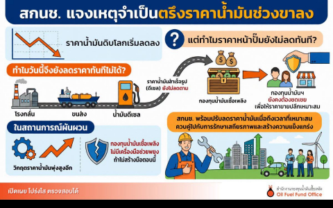 สกนช. แจงเหตุจำเป็นตรึงราคาน้ำมันช่วงขาลง